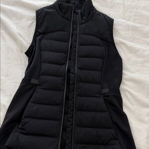Black Quilted Sleeveless Jacket Vest - Women